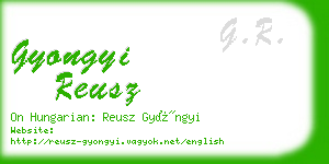 gyongyi reusz business card